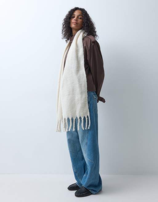 Accessorize super fluffy scarf in cream, 4 of 5