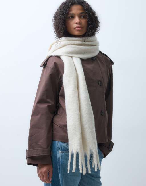 Accessorize super fluffy scarf in cream, 5 of 5
