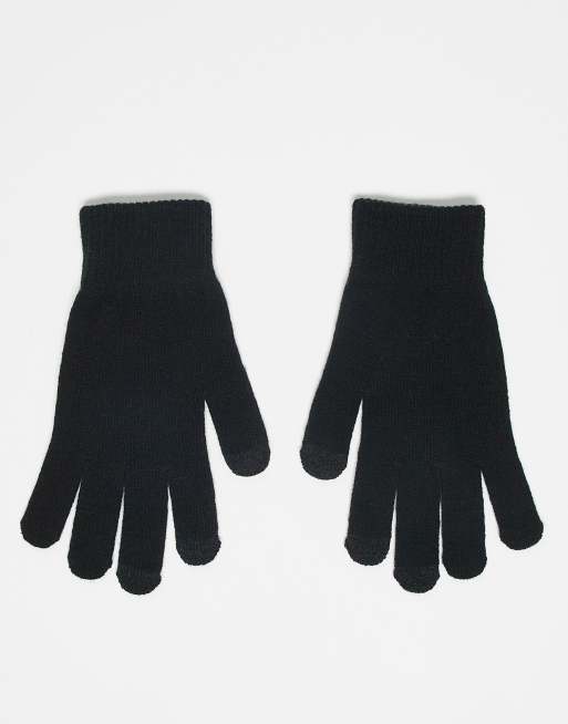 Accessorize super stretch touch gloves in black