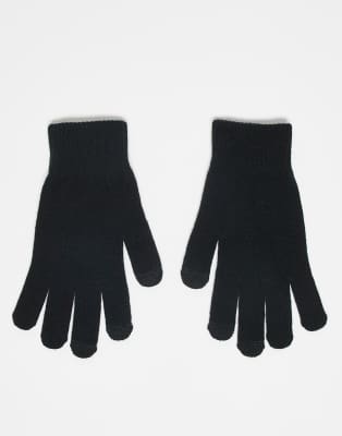 Accessorize - Superelastische Touchscreen-Handschuhe in Schwarz