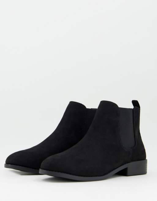 Accessorize – Svarta ankelboots i mockaimitation