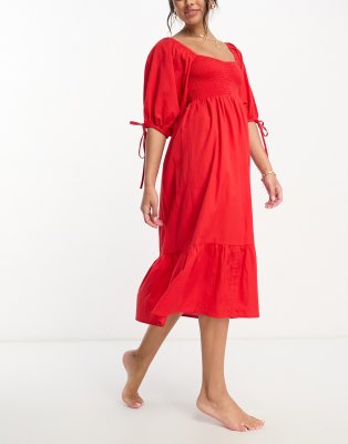 Weihnachtskleid Kinder Rot, Mädchen Kleid Festlich Elegant Rot