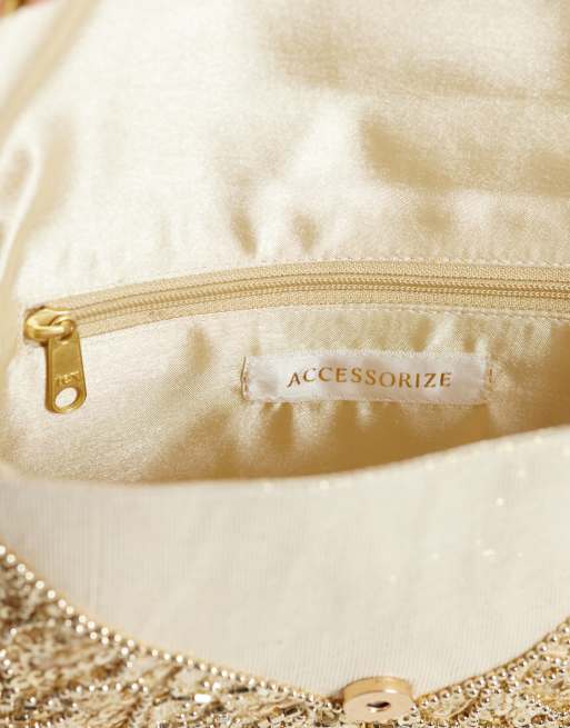 Accessorize tilly envelope clutch in gold, 3 of 4