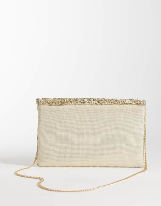 Accessorize tilly envelope clutch in gold, 4 of 4