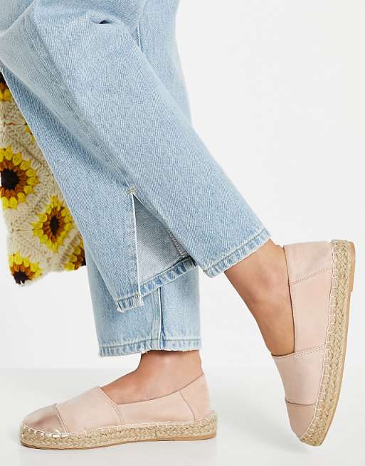 Accessorize toe cap espadrille in pale pink and rose gold | ASOS