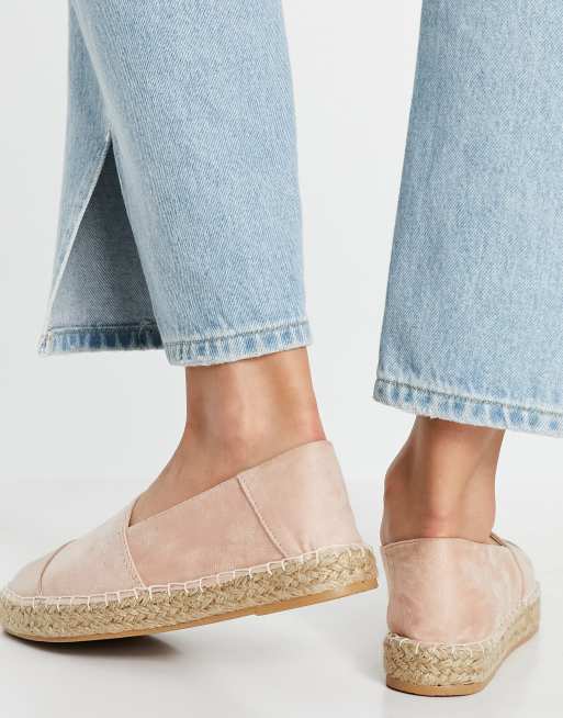 Accessorize toe cap espadrille in pale pink and rose gold ASOS