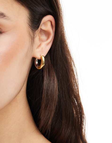 Accessorize – Tvåfärgade creoler i rostfritt stål - view 1