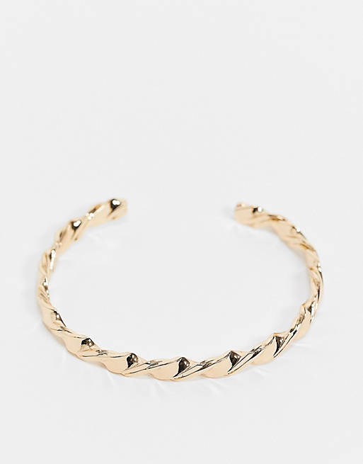 Accessorize twisted cuff bracelet in gold