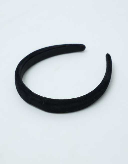 Accessorize velour hårbånd i sort, 4 af 5