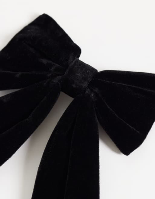 Accessorize velvet hair bow in black, 2 of 3
