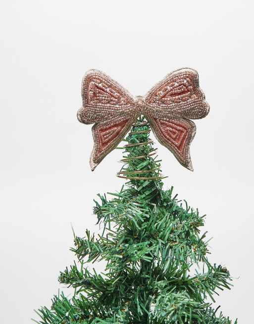 Accessorize – Verzierte Weihnachtsbaumspitze im rosa Schleifen-Design