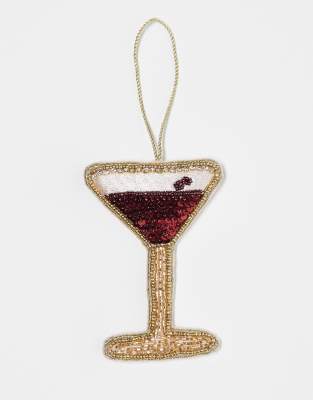 Accessorize - Verzierter Weihnachtsbaumschmuck mit Espresso Martini-Design-Braun