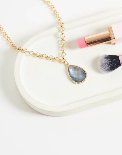 Accessorize vintageinspirerat halsband med stenberlock i guld, 2 av 4