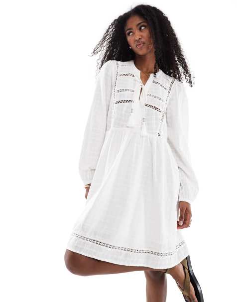 Accessorize – Vit, långärmad kaftan - view 1