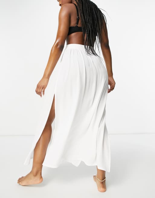 Accessorize – Vit strandkjol med knappar, 2 av 4