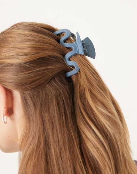 Accessorize Wiggle matte hair claw clip in blue - view 1