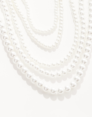 Accessorize Xl Layered Faux Pearl Neckalce-gold In Gold