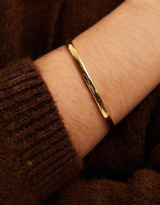 Accessorize - Z - Armband van roestvrij staal verguld met goud met glinstering, 3 van 4