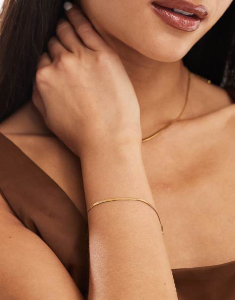 Accessorize - Z - Bracciale omega in acciaio inossidabile placcato oro - view 1