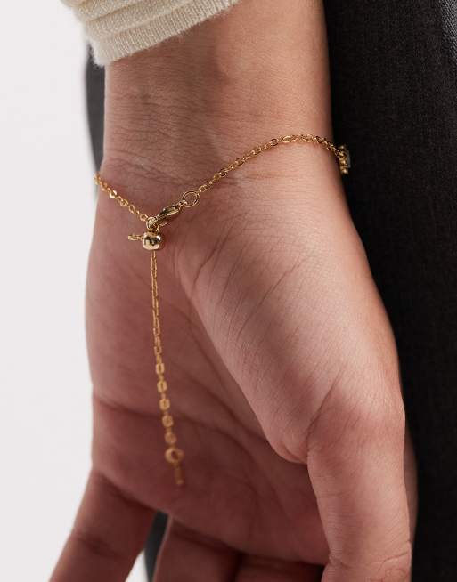 Accessorize - Z - Bracelet avec trèfles en plaqué or 14 carats, 2 de 3