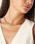 [Accessorize] Accessorize Z chunky rope chain in gold plated stainless steel No Size GOLD