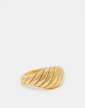 [Accessorize] Accessorize Z chunky twisted ring in 14k gold plated M GOLD