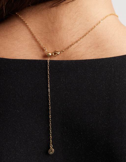 Accessorize - Z - Collana placcata oro 14 carati con ciondolo a forma di quadrifoglio, 3 di 3
