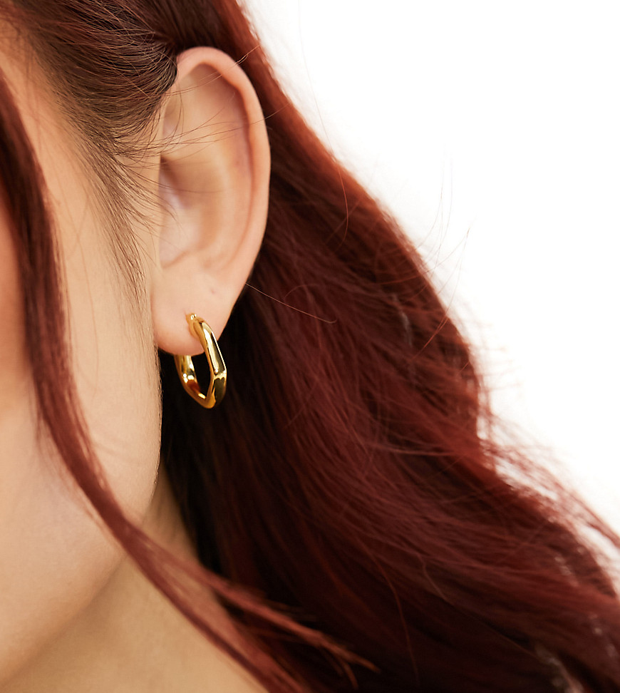 Accessorize Z collection angular hoop earrings in gold plated