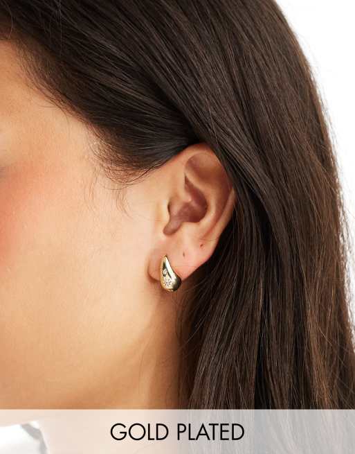 Accessorize - Z Collection - Boucles d'oreilles étoile goutte d'eau en plaqué or