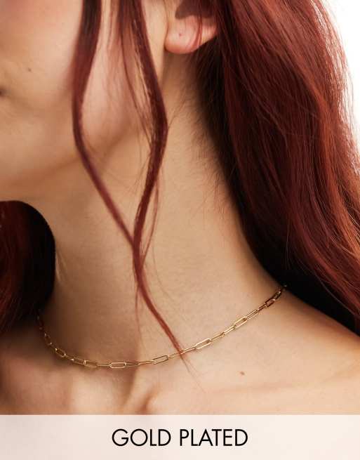 Accessorize - Z Collection - Collier chaîne à maillons en plaqué or