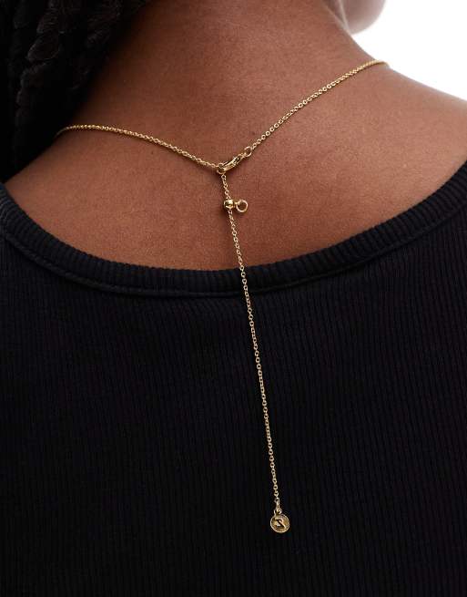 Accessorize Z Collection crystal clover pendant necklace in gold plated, 4 of 4
