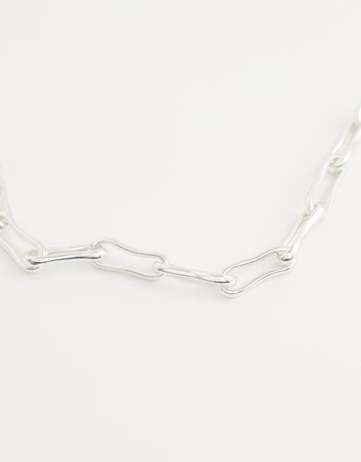 Accessorize - Z Collection - Gesmolten schakelketting met T-staafje in verguld sterling zilver, 4 van 4