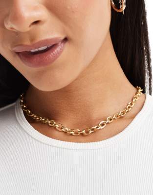 Accessorize Accessorize Z collection gold plated chunky gold chain in gold