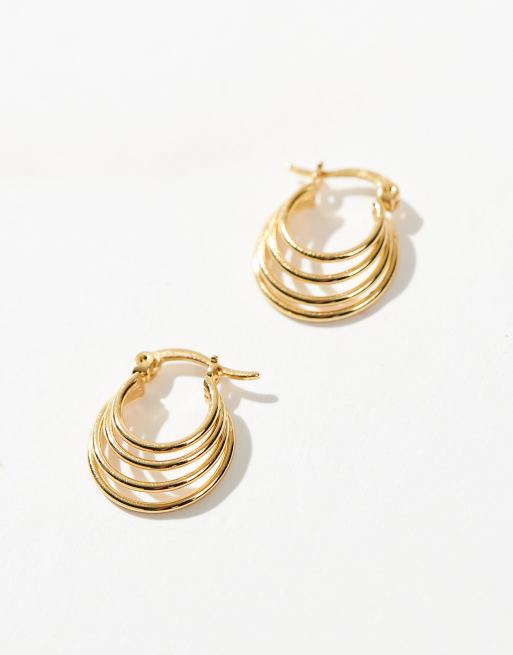 Accessorize – Z Collection – Pozłacane kolczyki-koła, 2 z 4