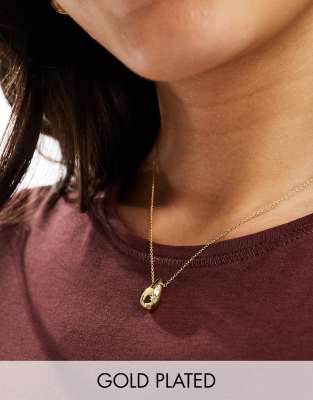 Accessorize Accessorize Z Collection teardrop pendant necklace in gold plated