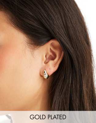Accessorize Accessorize Z Collection teardrop star earrings in gold plated