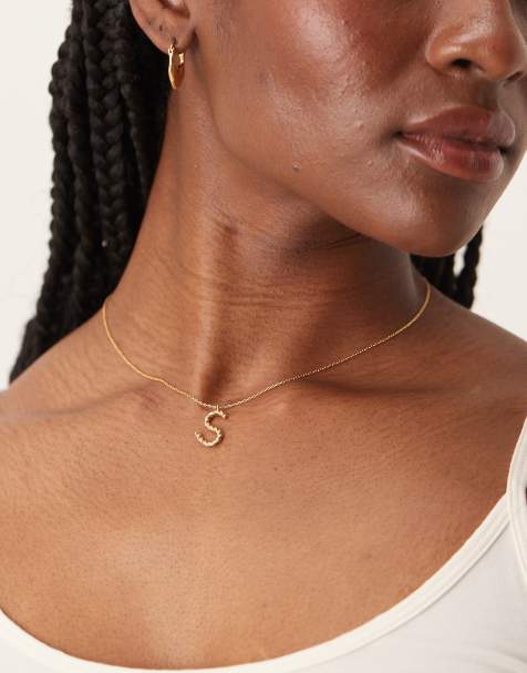 Accessorize - Z Collection - Vergulde ketting met S-letter - view 1