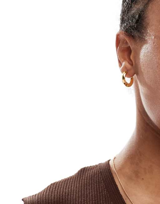 ピアス Diagonal Coil Hoop Earrings #8101 Diagonal Coil Hoop Earrings #8101 - Gold Medium by Numbering