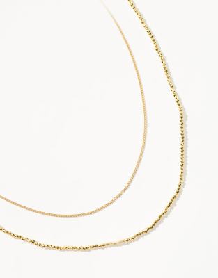 Accessorize Z Layered Ball Chain Necklace