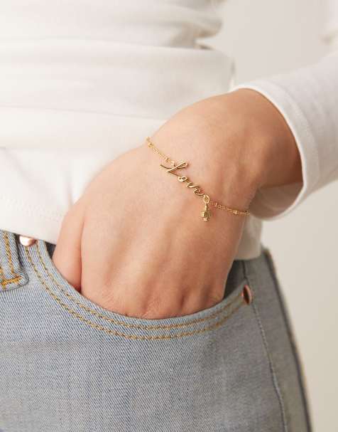 Accessorize Z love bracelet in 14k gold plated - view 1
