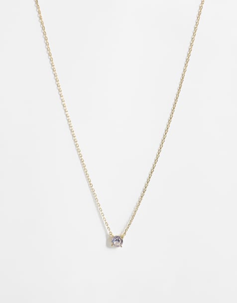 Accessorize Z sparkle pendant necklace in 14k plated gold - view 1
