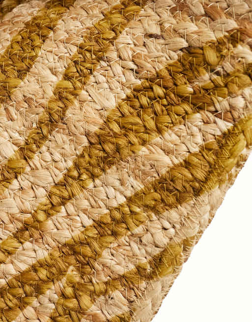 Accessorize zebra print straw tote bag in natural, 3 of 4