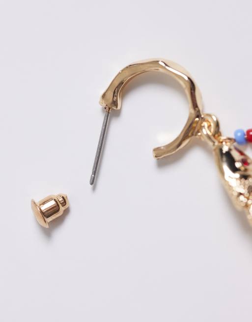 Accessorize – Zestaw 3 par kolczyków-kół w kolorze złotym z motywem ryb, 3 z 4