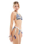 [Accessorize] Accessorize zig zag stripe tie side bikini bottoms-Multi 6 MULTI