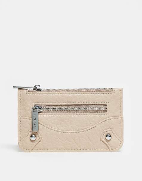 Accessorize zip front cardholder purse in mink - view 1