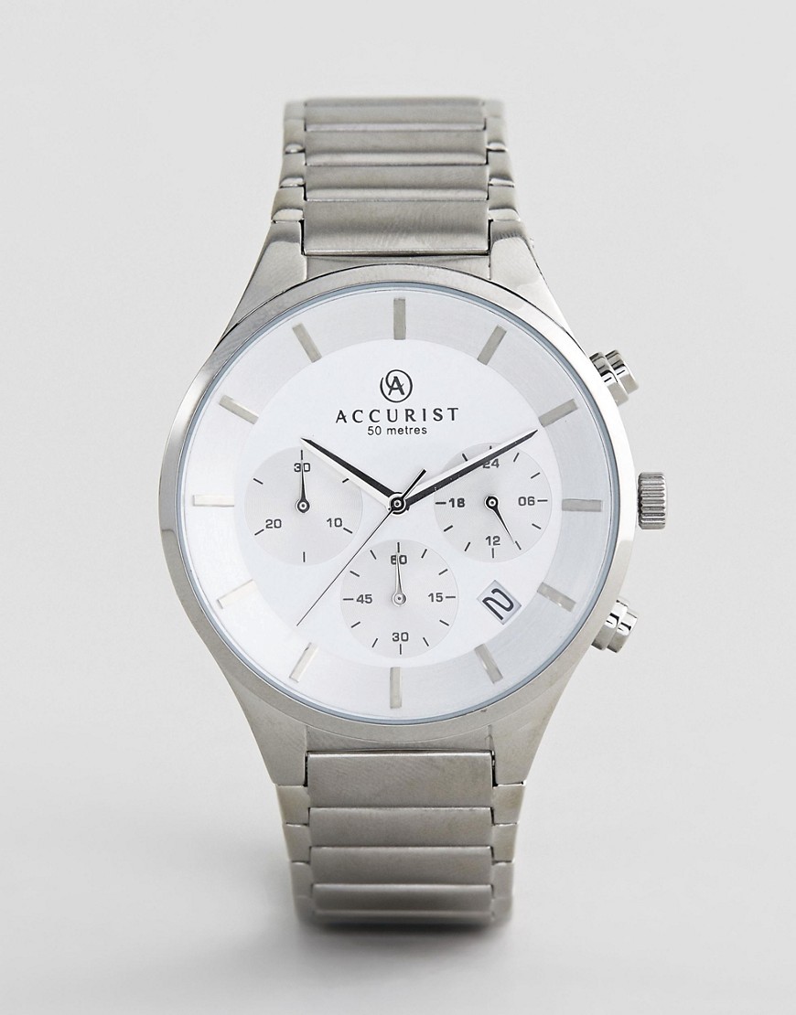 Accurist – 7133 – Silverfärgad armbandsklocka med kronograf