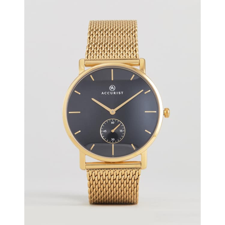 Accurist 7185.01 Mesh Watch In Gold