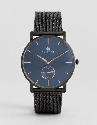 accurist blue dial watch