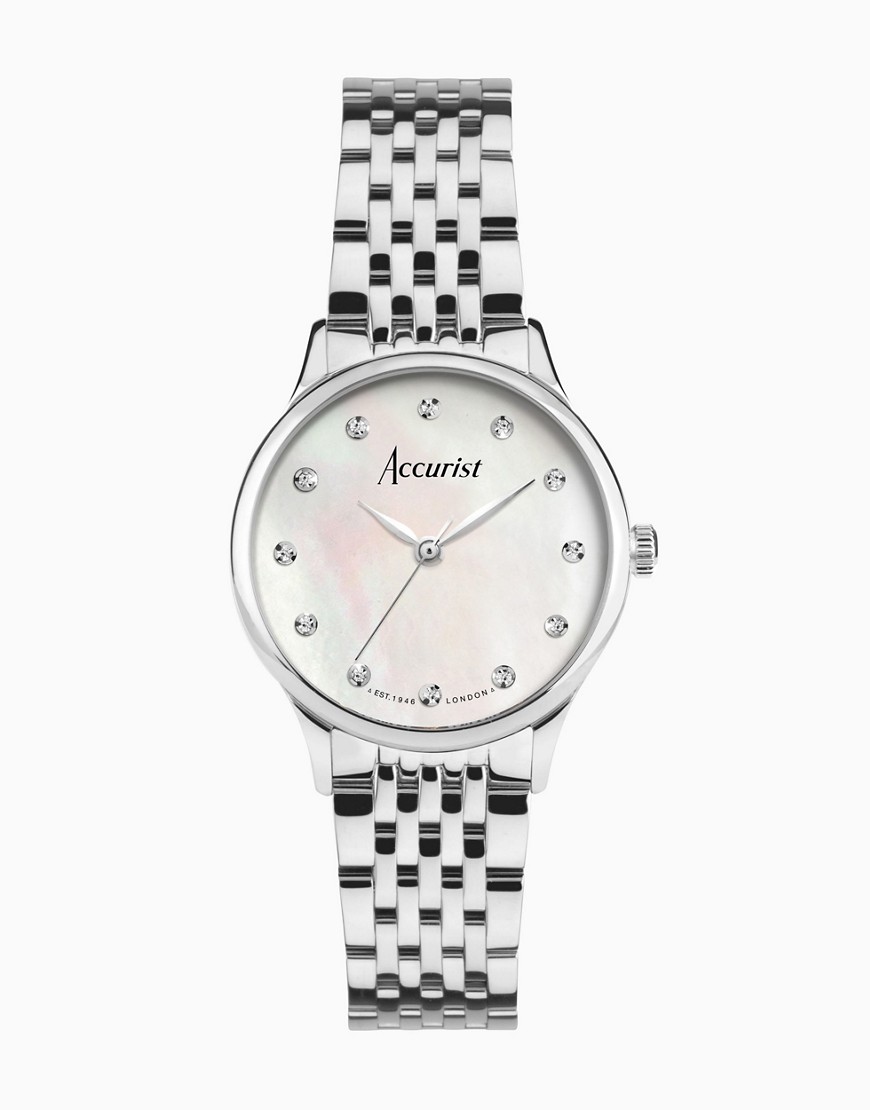 Accurist Dress watch in silver-White