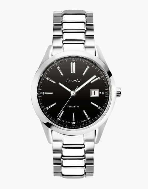 Accurist Everyday watch in silver & black - view 1